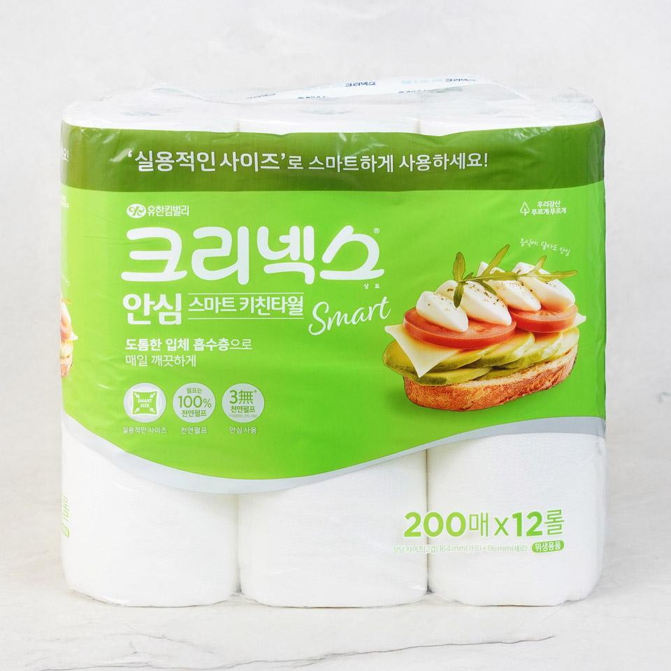 메가마트 크리넥스 안심 스마트 키친타월 200x12롤
