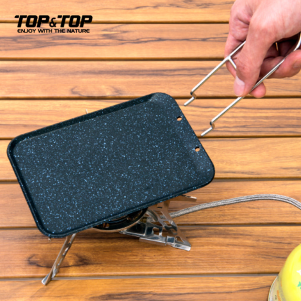 탑앤탑 미니 사각 팬 1인용 알루미늄 네모 미니 백패킹 후라이팬