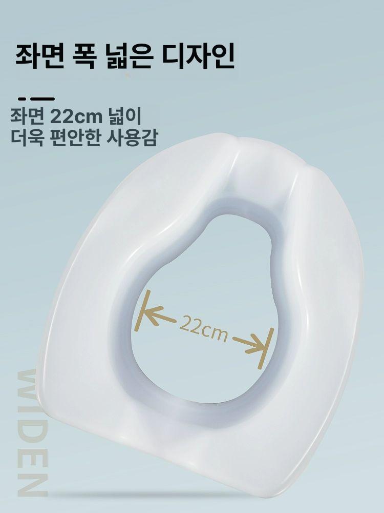 높은 변기 리프터 좌변기 시트 패드 높이조절 양변기 화장실 커버 없이 6 160 이하에 적합 - 상세 이미지 4