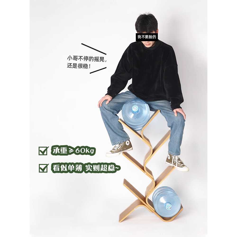 지그재그 책꽂이 북트리 커브 스탠드 타워형 인테리어 6단 - 상세 이미지 4