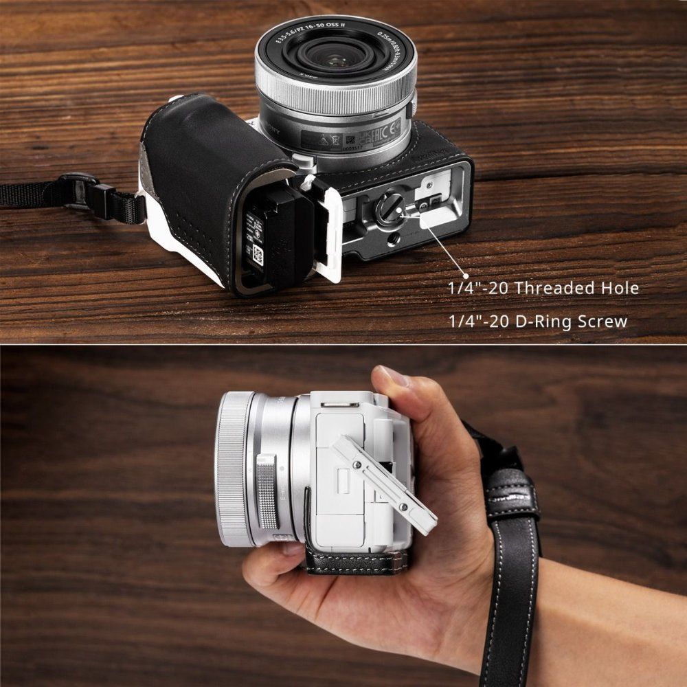 Sony ZV-E10 2세대 카메라 보호 가죽 케이스 손목 스트랩 클러치 커버 - 상세 이미지 2