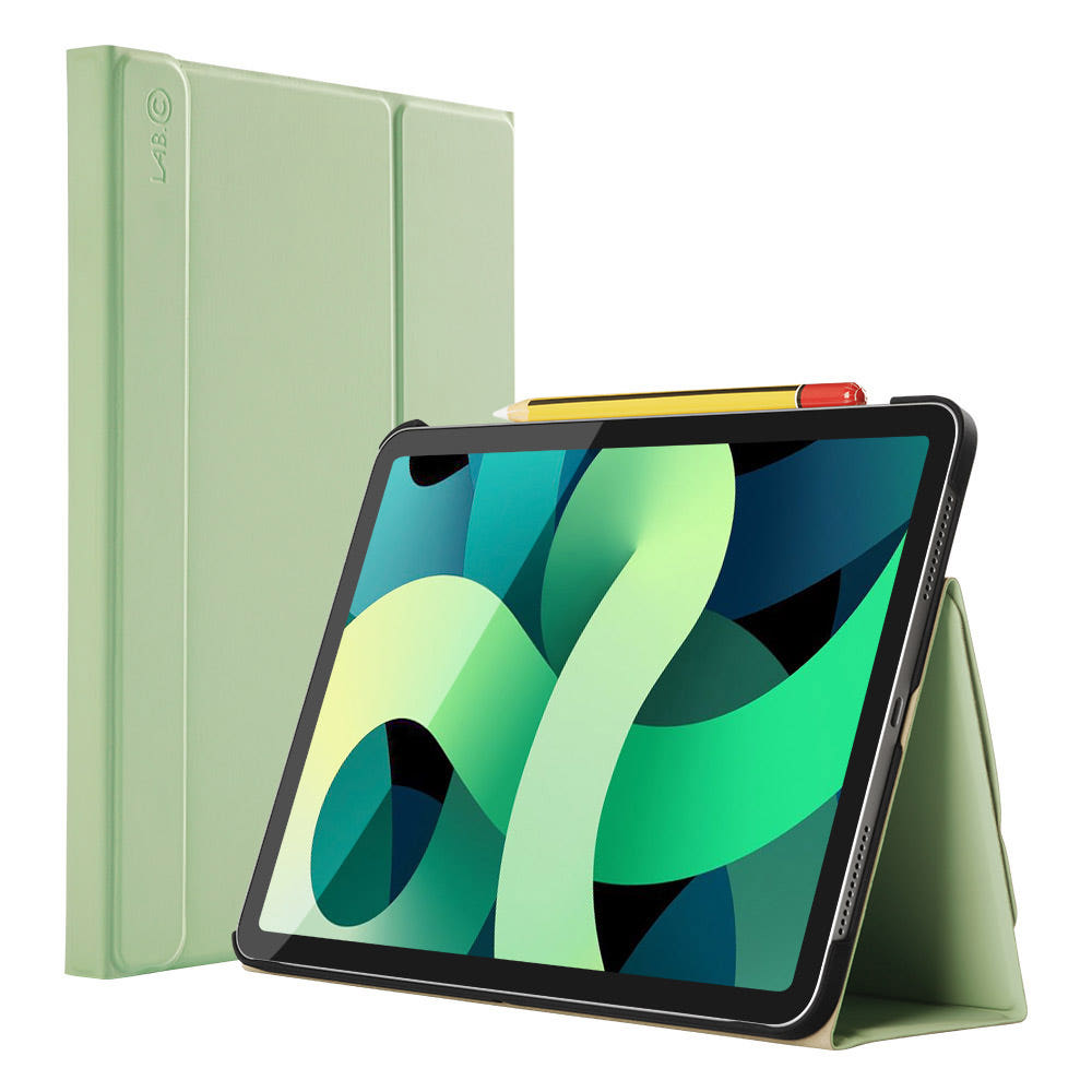 랩씨 슬림핏 케이스 스탠딩 폴리오 스마트 북커버 그린, 아이패드 미니 6-7세대 21cm(8.3인치) - 상품 이미지