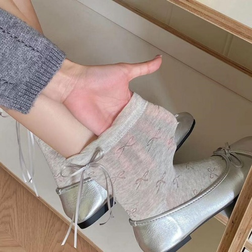 샌들양말코디 다리얇아보이는 안흘러내리는 양말 여름 치마 리본 - 상세 이미지 3