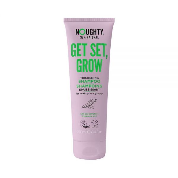 Noughty Get Set, 모발 성장 샴푸 비건 농축 재성장 리페어 볼류마이징 헤어 제품 황산염 없음, 파라벤 없음, 완두콩 및 커피 추출물... 