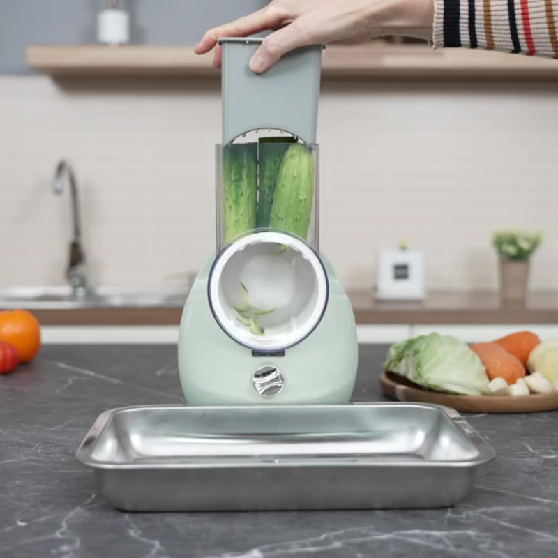 쿡키트 오토 슬라이서 자동채칼 야채 파채 감자채 무채 다용도 전동 채칼