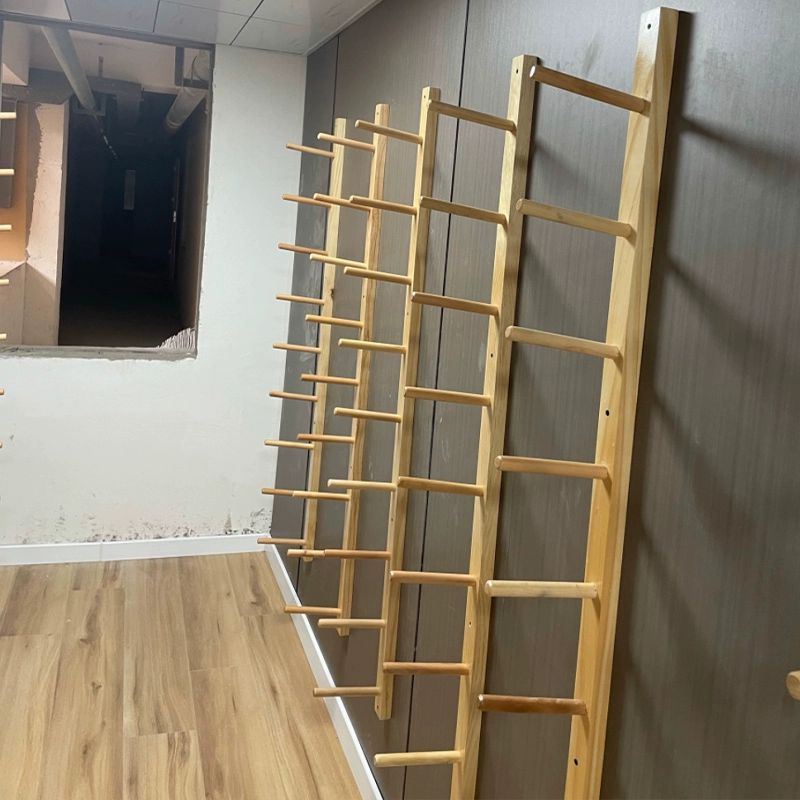 요가매트 나무 폼롤러 보관 거치대 학원 벽걸이 원목색 요가매트 수납대 3층 - 상세 이미지 3