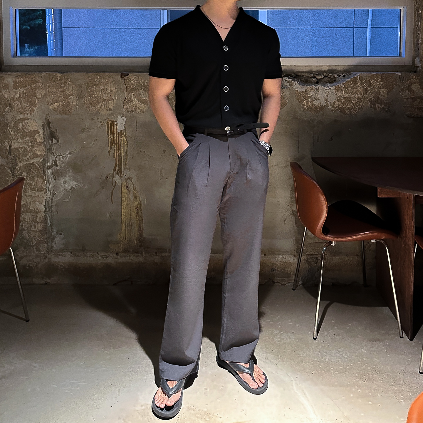 남자린넨슬랙스 남자린넨바지 냉장고바지 이미지 8