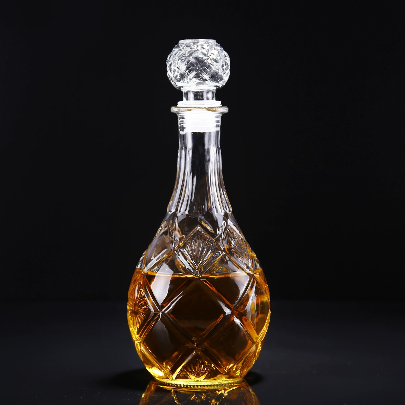 고급술병 위스키병 크리스탈 숙성 밀폐 보관 선물세트 SX-1 원형 1000ML - 상세 이미지 2