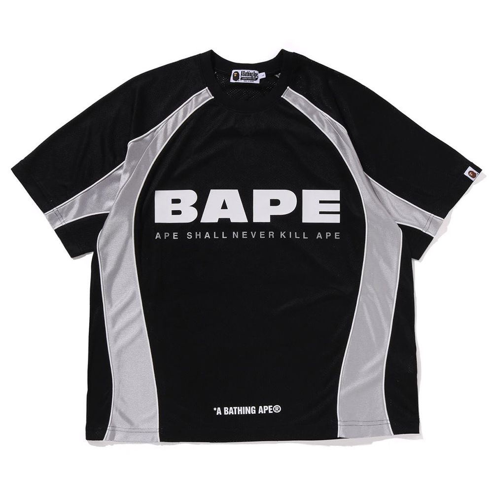 베이프 반팔티 SOLID CAMO JACQUARD MULTILOGO RELAXED FIT FOOTBALL JERSEY 1L30-109-312 - 메인 이미지