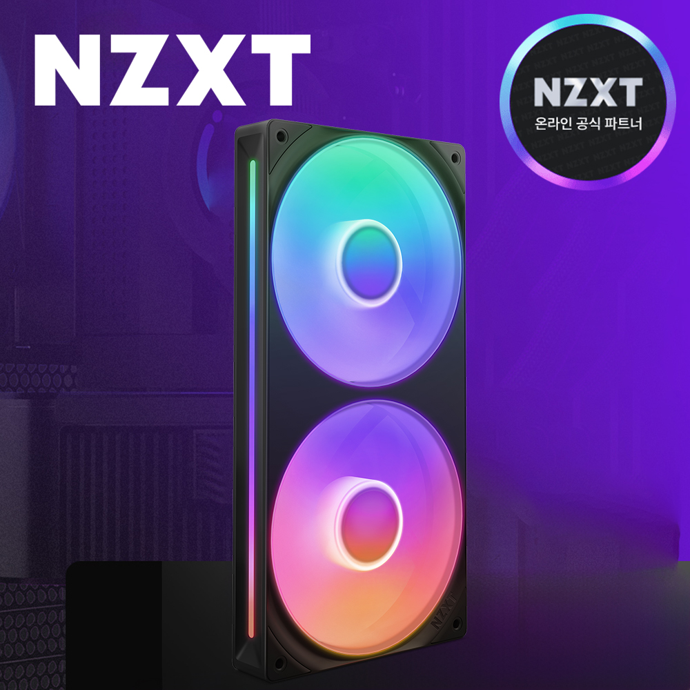 [국내정발] NZXT F240 RGB CORE 컴퓨터 쿨링팬 블랙 - 상품 이미지
