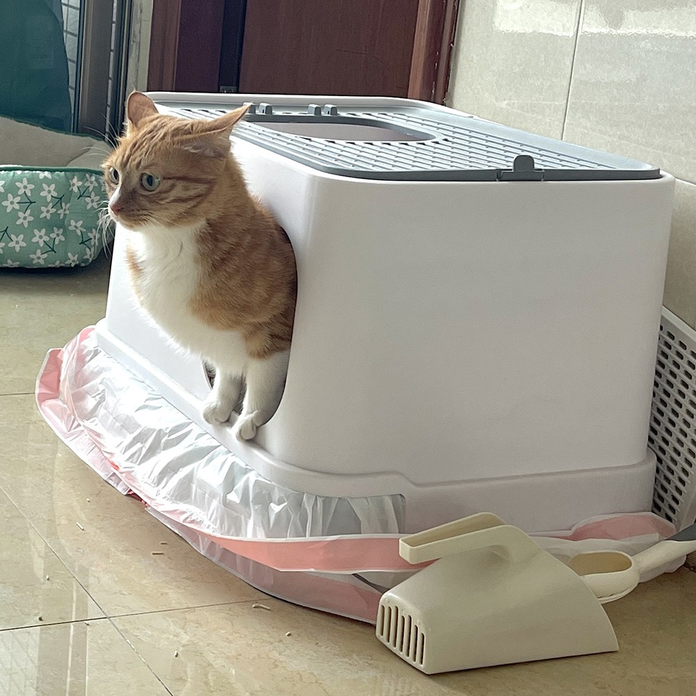 30매 원터치 고양이 모래 봉투 화장실 교체용 배변 튼튼한 비닐 - 상세 이미지 2