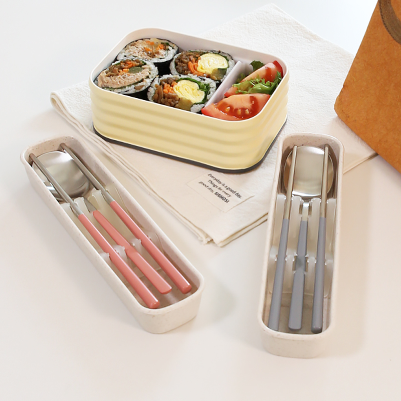 퀴진드마망 순수 휴대용 수저세트(숟가락+젓가락)