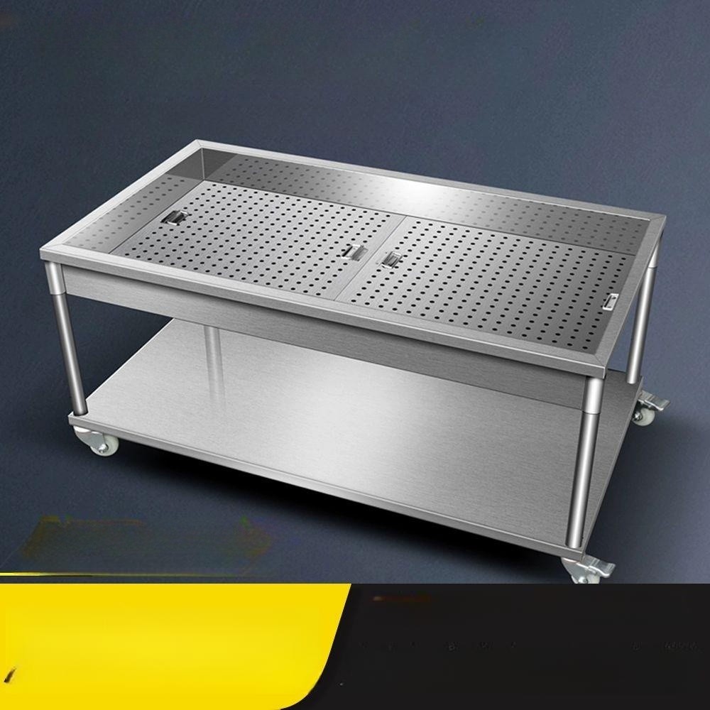 업소용 배수 작업대 정리 다이 주방 재료손질 해동 식당 180x60x80 무바퀴 무망 - 상품 이미지