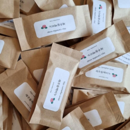 별봄샤인 제주 동백 씨피비누 건성용 여행용 스파비누