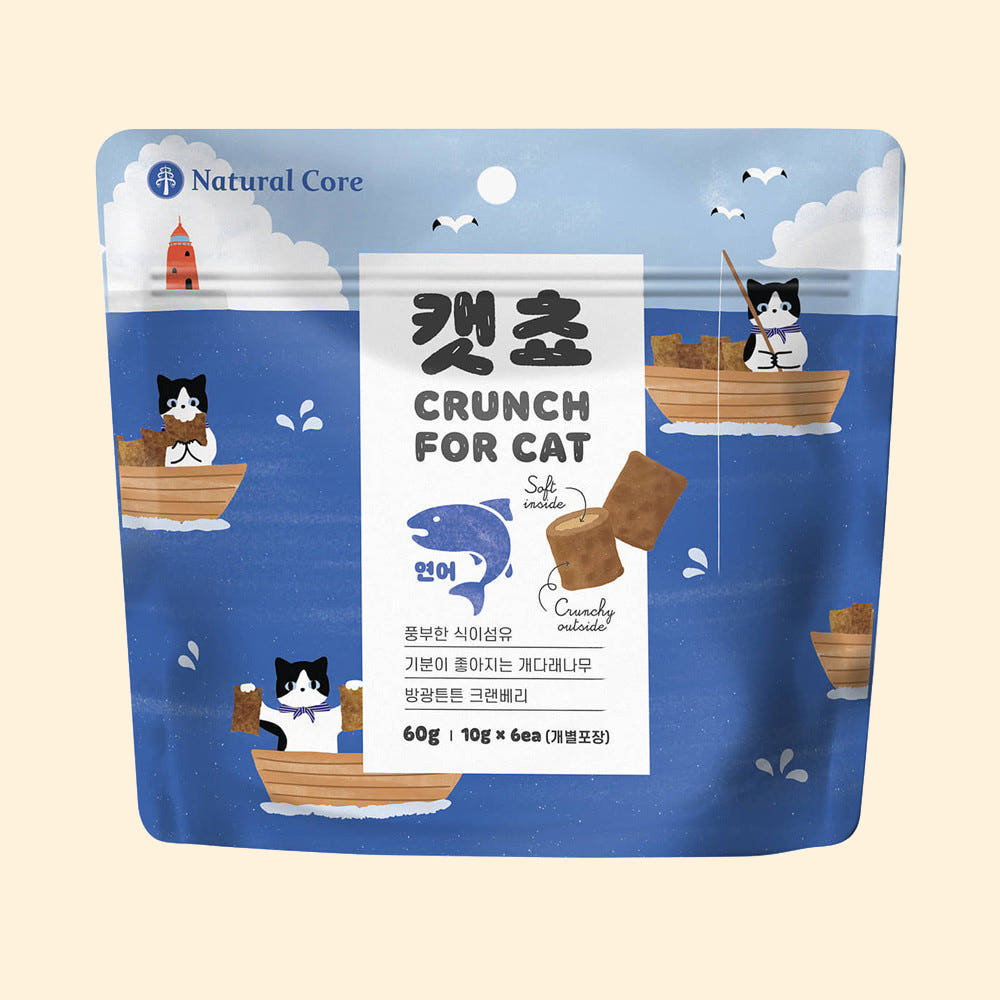 네츄럴코어 고양이 캣쵸 연어, 60g, 1개 - 메인 이미지