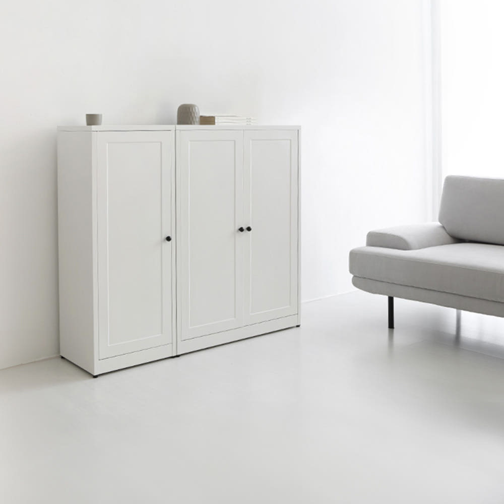 MKB 빈티지캐비넷 세로중1문 일반형 화이트 425x350x1080mm, 1단, 화이트 8967.4399 - 상세 이미지 3