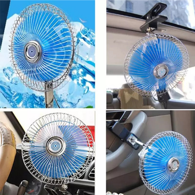 화물 자동차 차량용 카팬 선풍기 12V 24V 집게 차량용 선풍기 - 상품 이미지