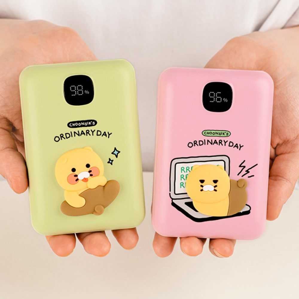 카카오프렌즈 보조배터리 고속 휴대용 충전기 대용량 20000mAh 춘식이 굿즈 핑크 이미지 6