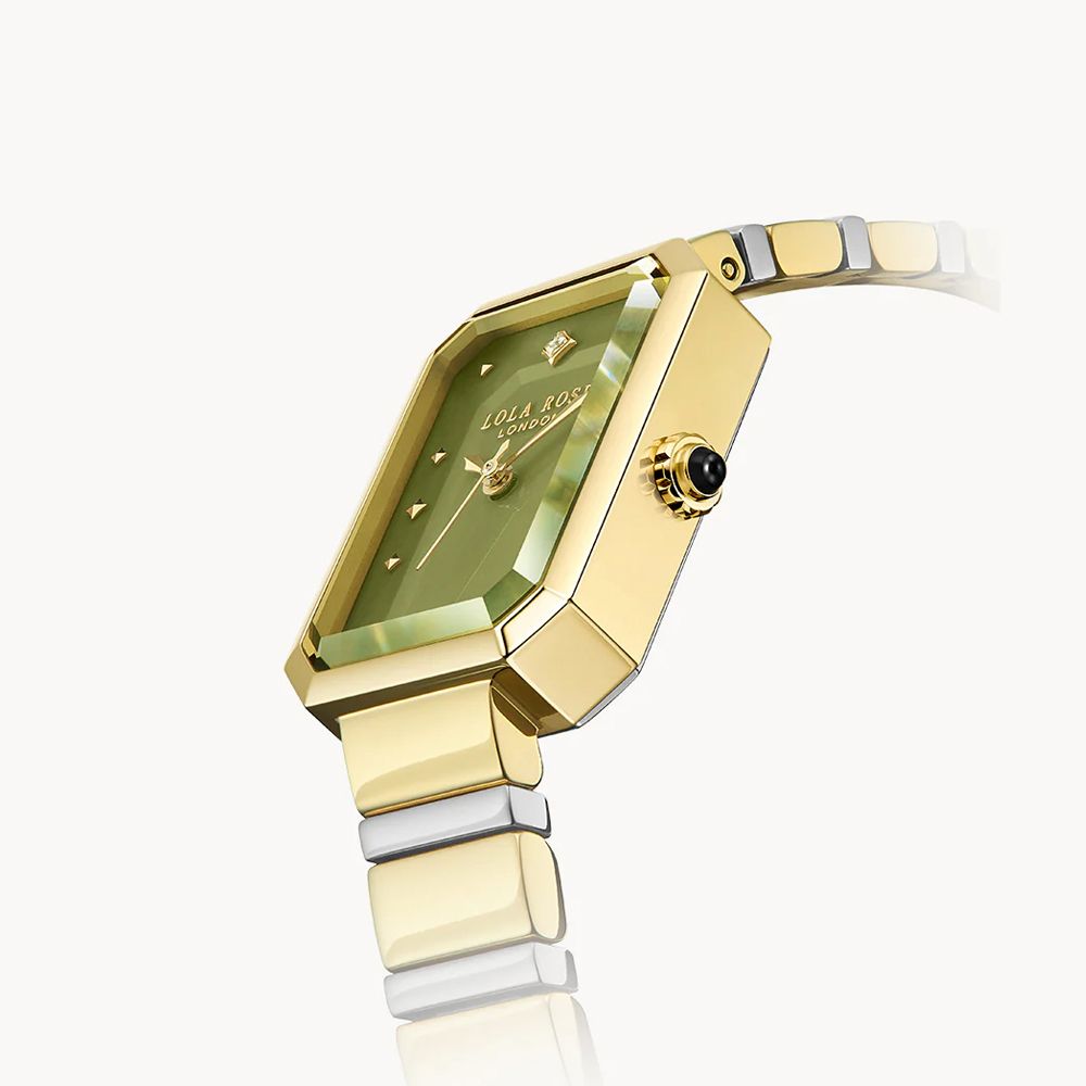 롤라로즈 Ms Lola 그린 오닉스 메탈손목시계 가죽스트랩 세트 LR4700TZ