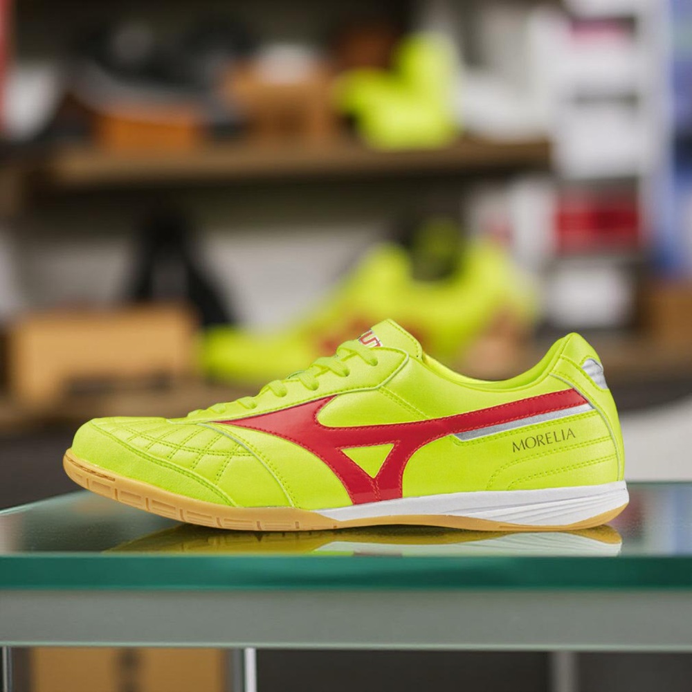 미즈노 모렐리아 살라 재팬 2E Q1GA240045 남성 풋살화 옐로우X레드