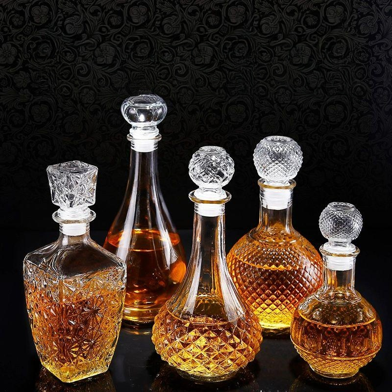 고급술병 위스키병 크리스탈 숙성 밀폐 보관 선물세트 SX-1 원형 1000ML - 상품 이미지