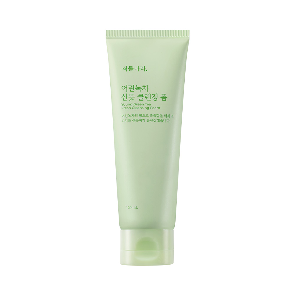 식물나라 어린녹차 산뜻 약산성 클렌징 폼 120ml + 120ml 기획 - 상세 이미지 2