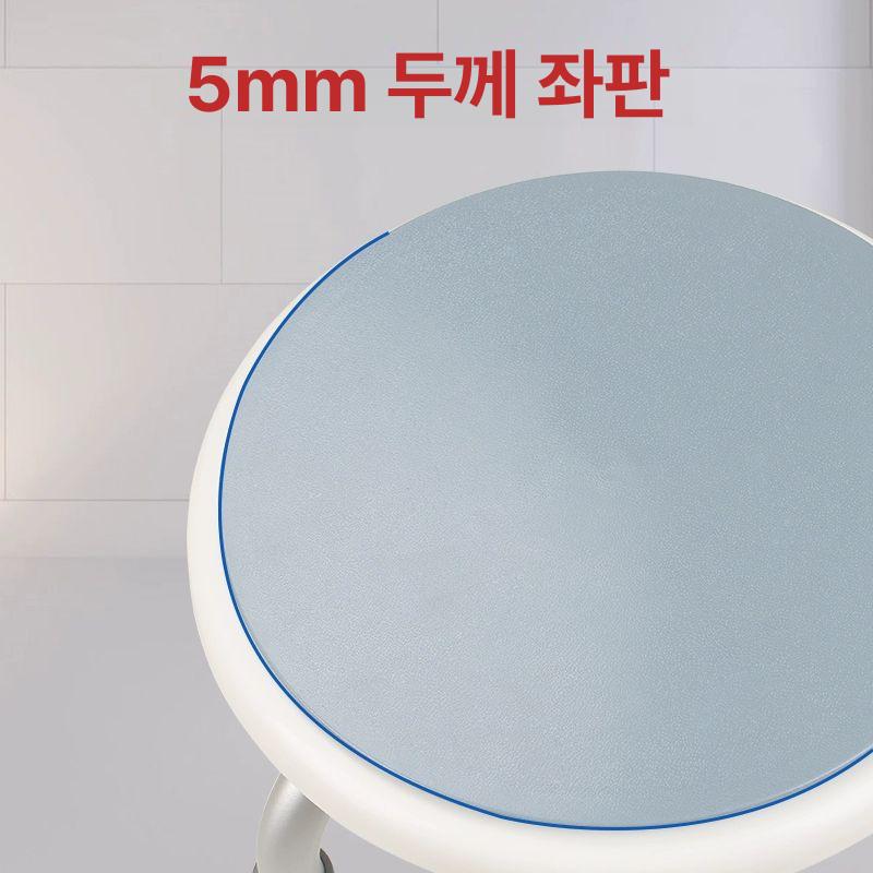 회전 목욕 의자 노인 샤워 전용 360도 화이트 원형 스툴-조절불가 - 상세 이미지 3