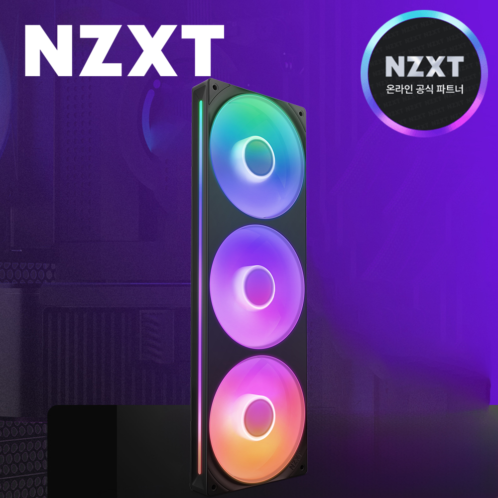 [국내정발] NZXT F360 RGB CORE 컴퓨터 쿨링팬 블랙 - 상품 이미지