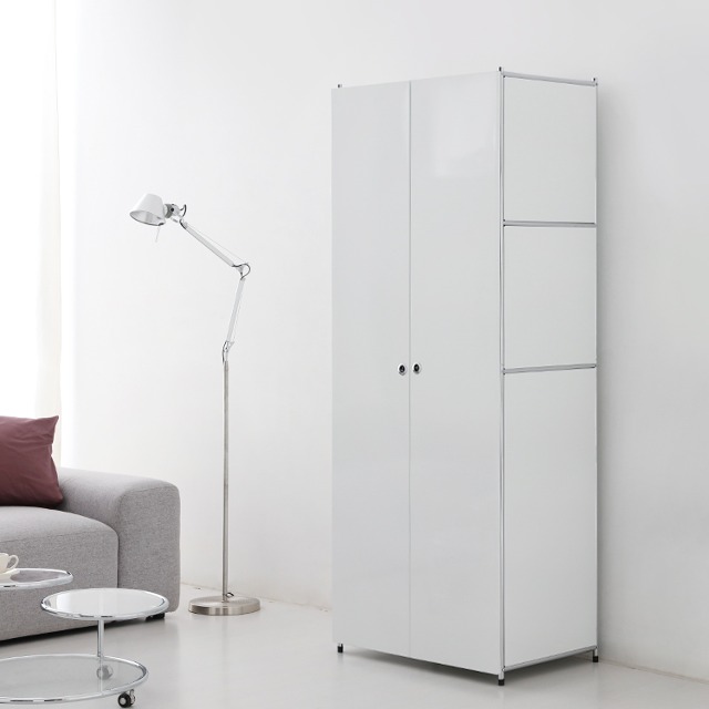 심플리 옷장 BC123 758X500X1960MM, 2단, 화이트 2794.5064 이미지 8