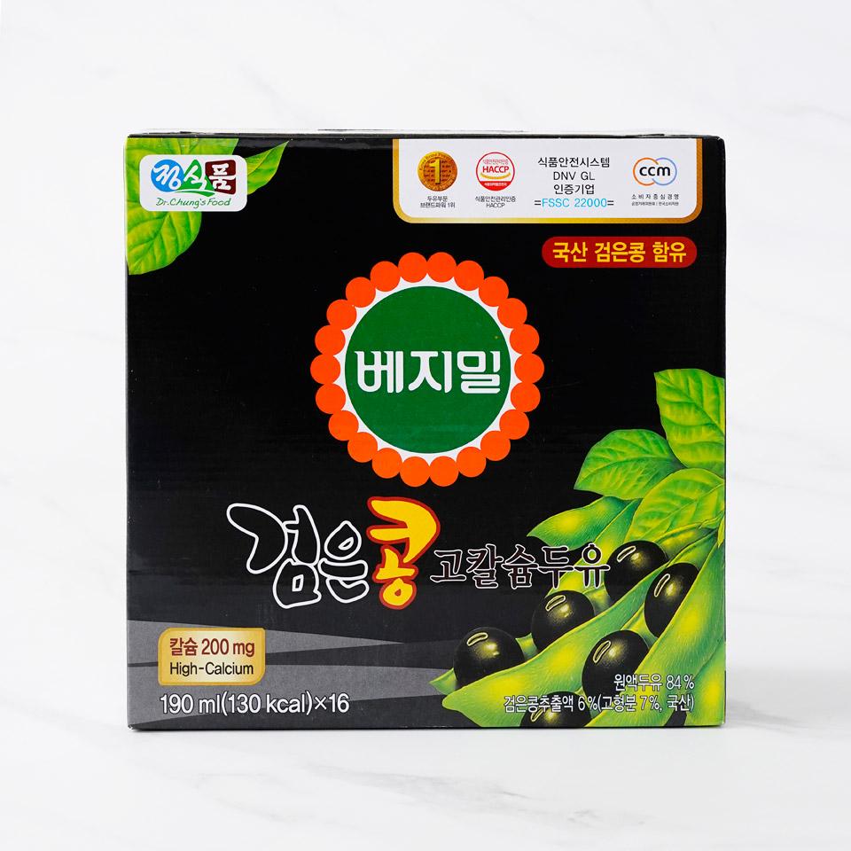 메가마트 정식품 베지밀 검은콩 고칼슘 두유(팩) 190mlx16개