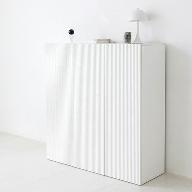 피크 3문 높은수납장 템바 1195X415X1145MM, 3단, 화이트 2353.6799 이미지 8
