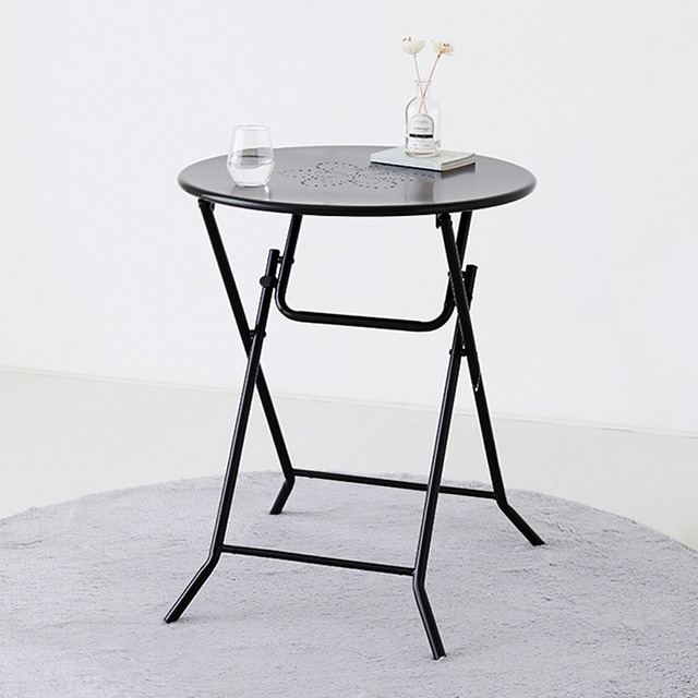 FLOWERPUNCH 접이식테이블 600x730mm, 블랙 4760.7954