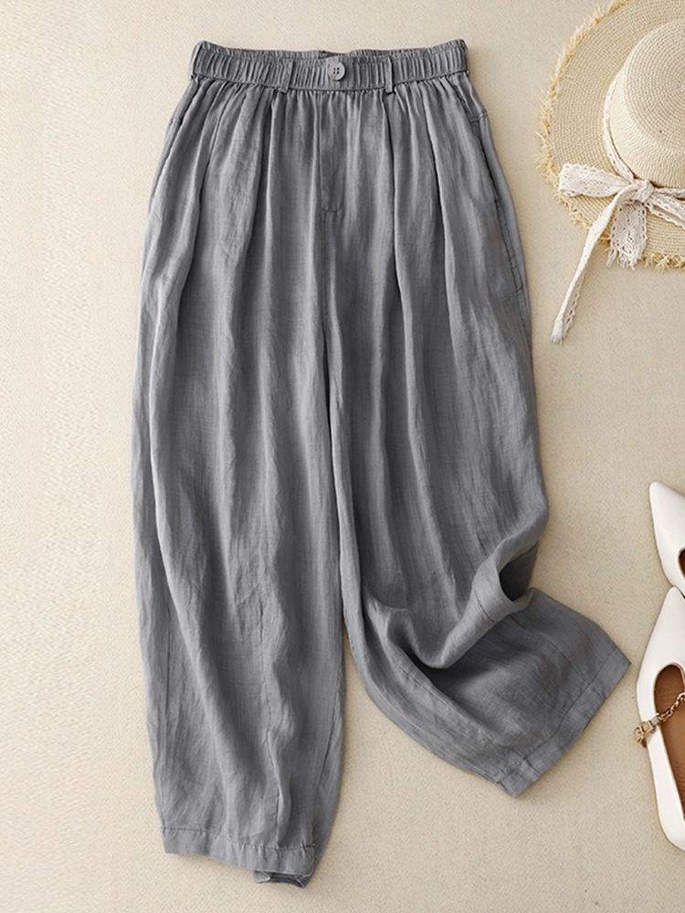 생활바지 개량 승복 절복 린넨 법복 여성 여름 그레이 M 45~57.5kg - 상세 이미지 2