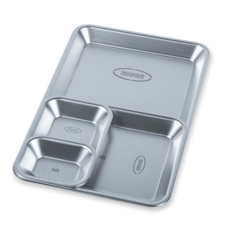 키녹스 스텐 하프스택 사각접시 4종 세트 캠핑 백패킹 그릇