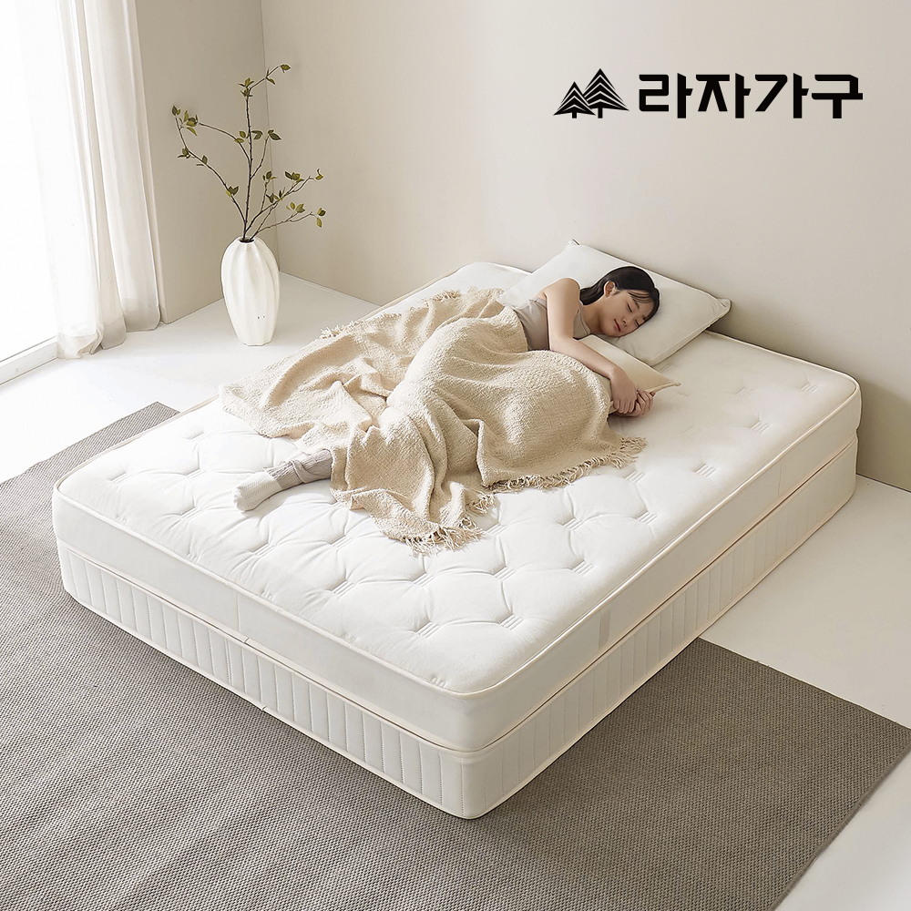 라자가구 온쉼 일체형 투매트리스 미니포켓 퀸 (미디엄소프트) 37cm Q