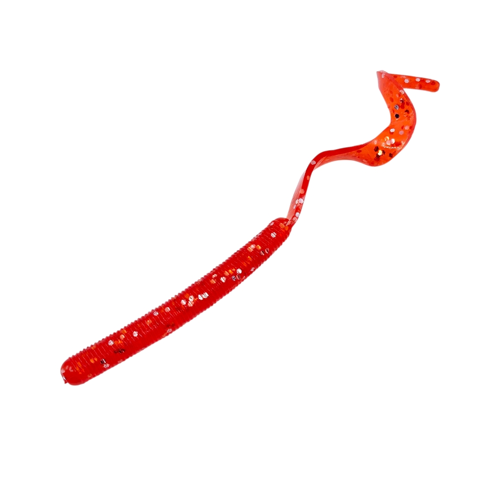 캣츠크로우 컬리테일 C테일 배스웜 광어 선상 캐스팅 005 레드실버, 10cm(4인치) - 상세 이미지 2