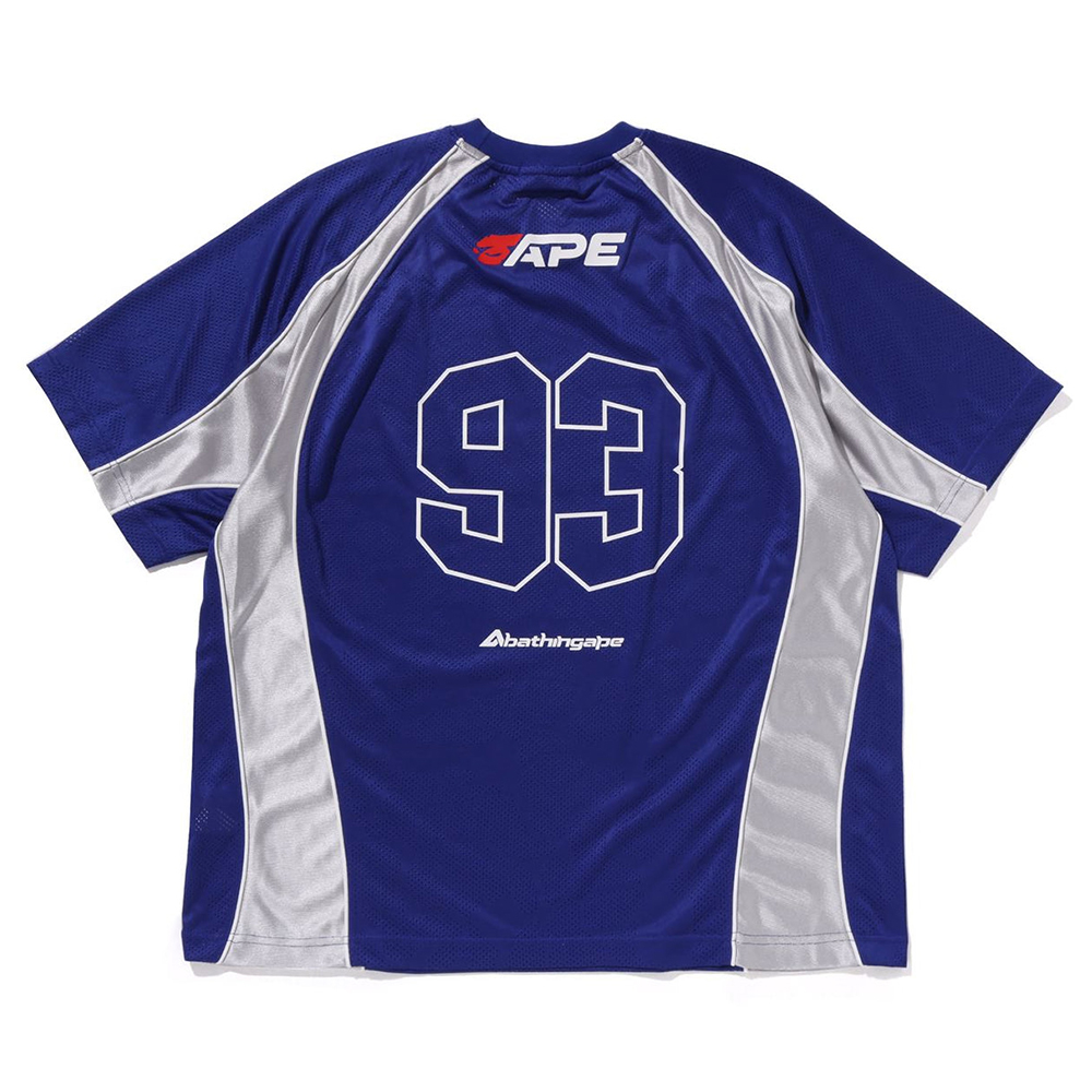 베이프 반팔티 SOLID CAMO JACQUARD MULTILOGO RELAXED FIT FOOTBALL JERSEY 1L30-109-312 - 상세 이미지 4