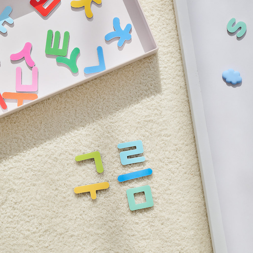i100 자석놀이 자석교구 아기 유아 한글&알파벳 2종 세트 - 상세 이미지 4