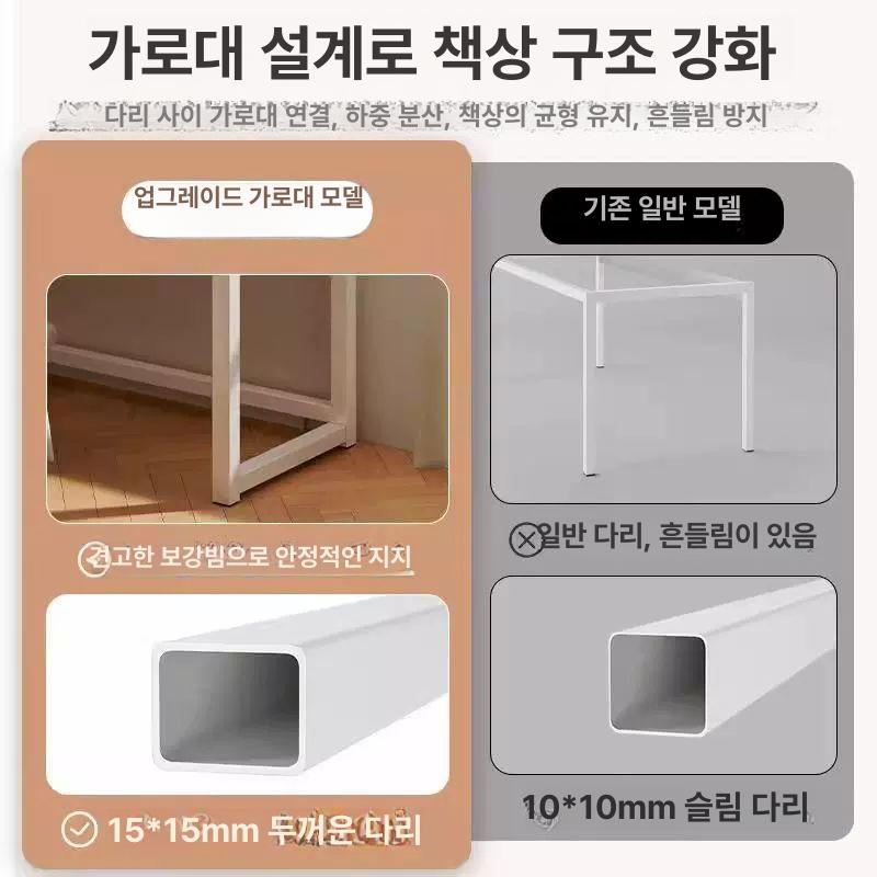 코너책상 ㄱ자 테이블 모서리 데스크 PC 대형 L자 우유 화이트 왼쪽 120x80x75cm - 상세 이미지 4