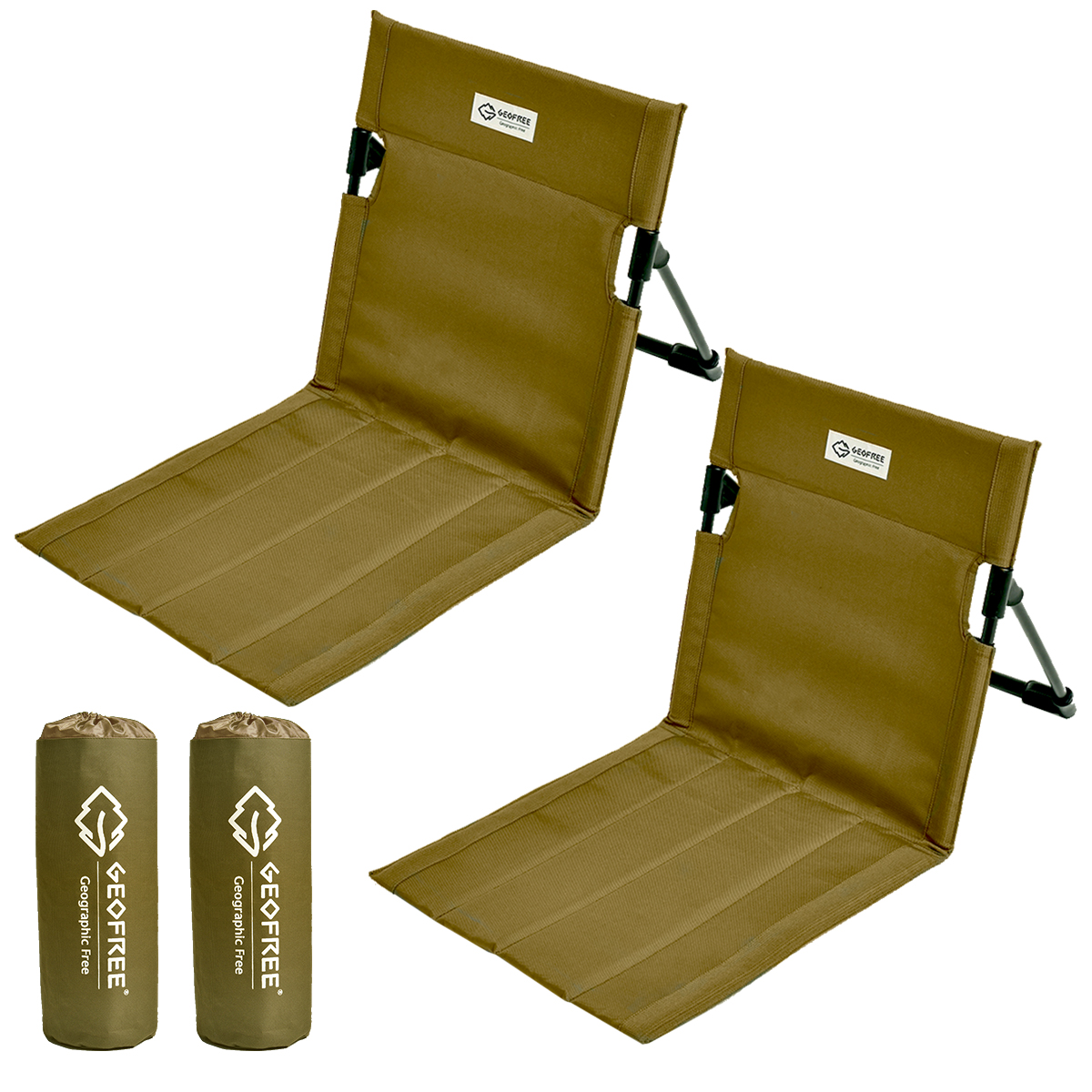 지오프리 서포트 그라운드 체어 좌식 캠핑 의자 경량 페스티벌 플러스, 올리브, 2개