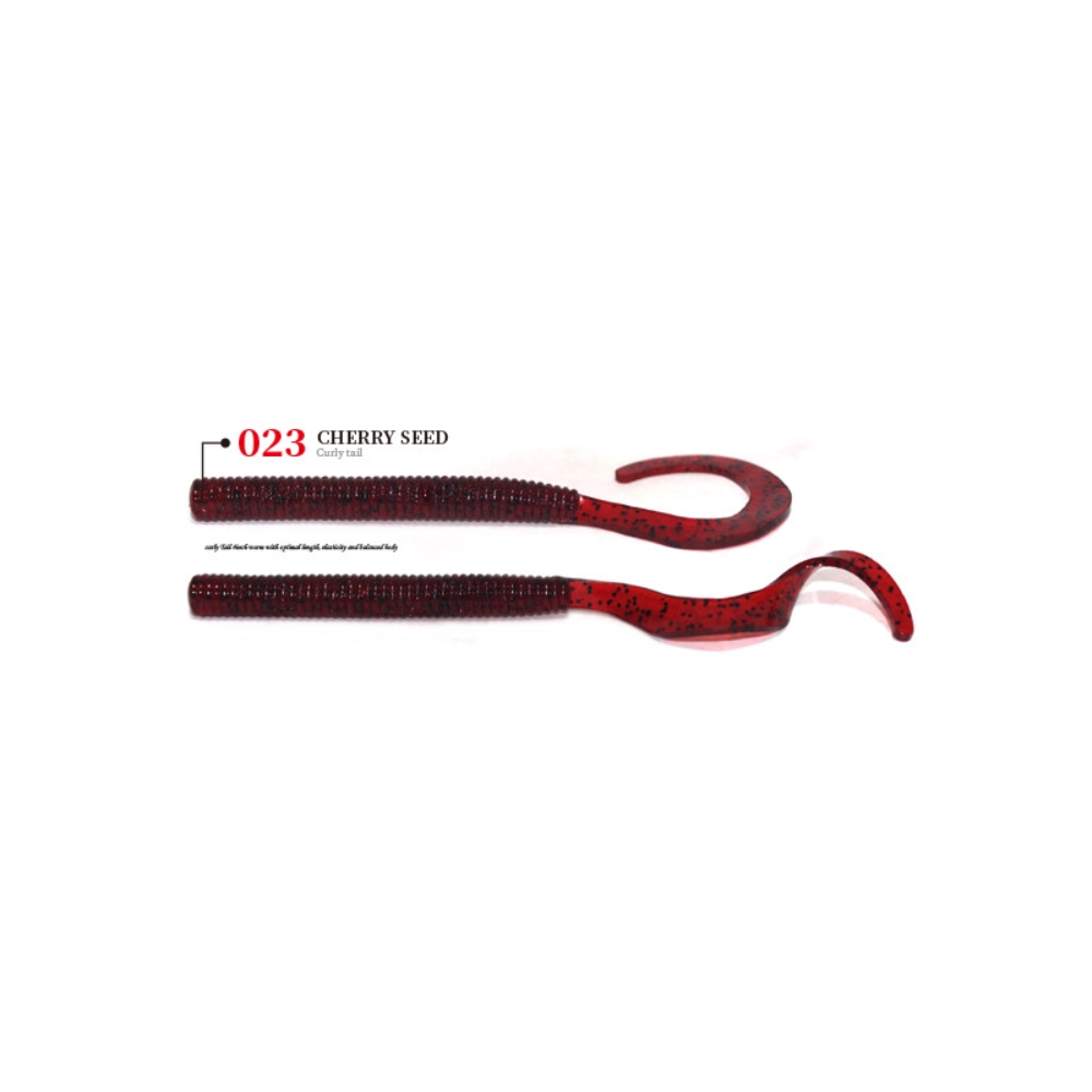 캣츠크로우 컬리테일 C테일 배스웜 광어 선상 캐스팅 023 체리 씨드, 10cm(4인치) - 상세 이미지 3
