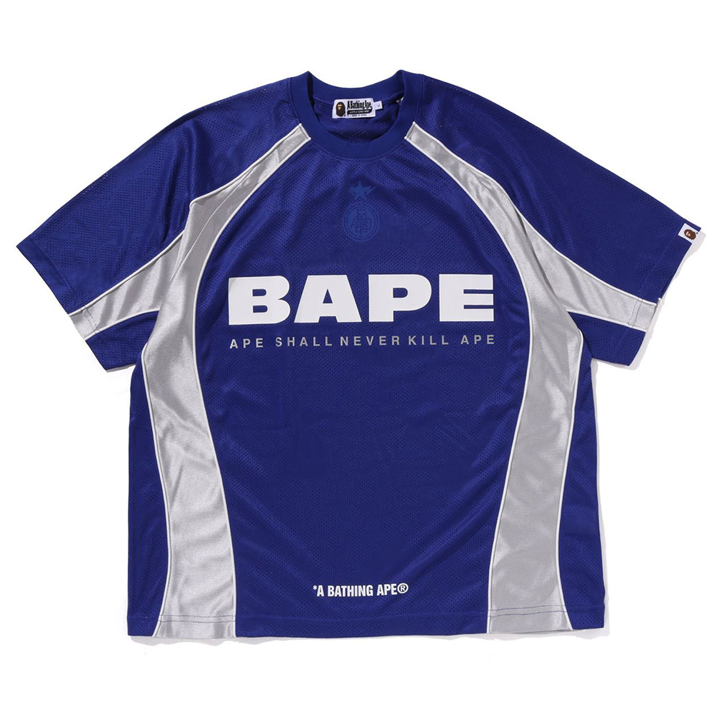 베이프 반팔티 SOLID CAMO JACQUARD MULTILOGO RELAXED FIT FOOTBALL JERSEY 1L30-109-312 - 상세 이미지 3