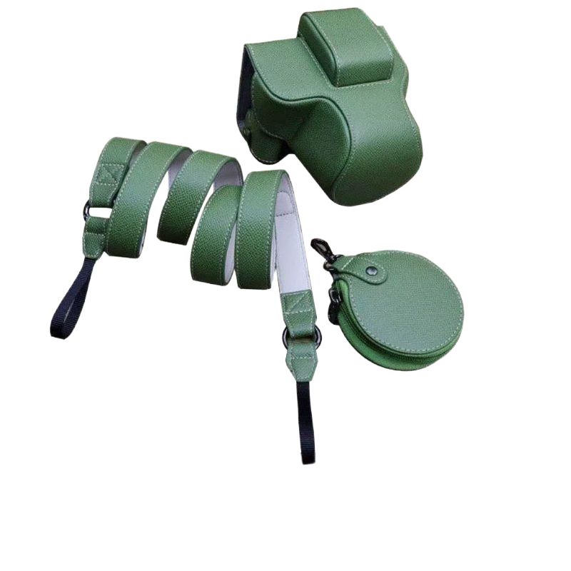 캐논 EOS R50 R100 카메라 가방 고급 가죽 케이스 베이스 보호 커버 - 상세 이미지 3