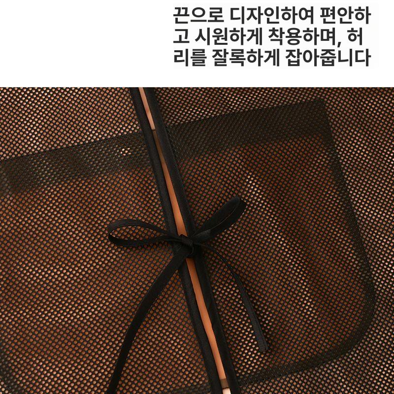 빅사이즈 앞치마 방수 작업복 긴소매 긴팔 찍찍이 블랙 랩지퍼포켓 1m - 상세 이미지 3