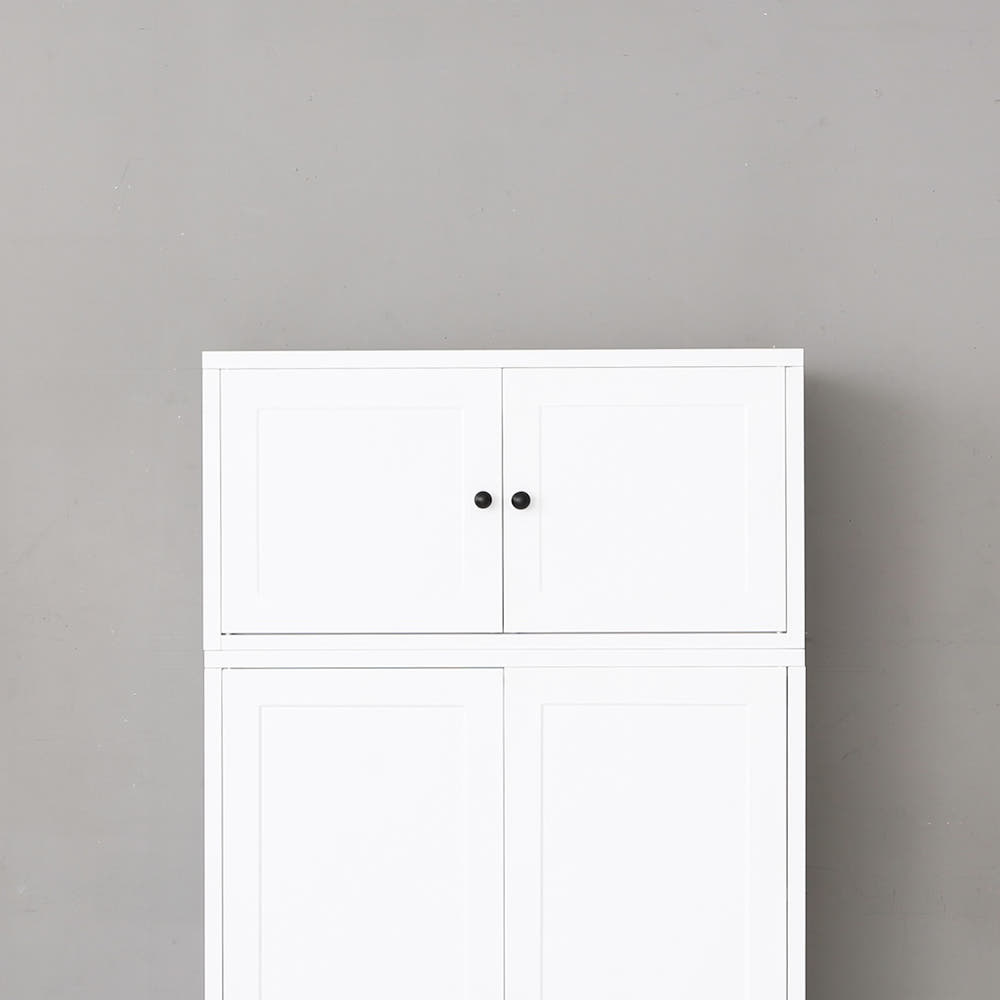 MKB 빈티지박스캐비넷 2문 수납장 일반형 800X350X400MM, 2단, 화이트 2443.1229 - 상세 이미지 4