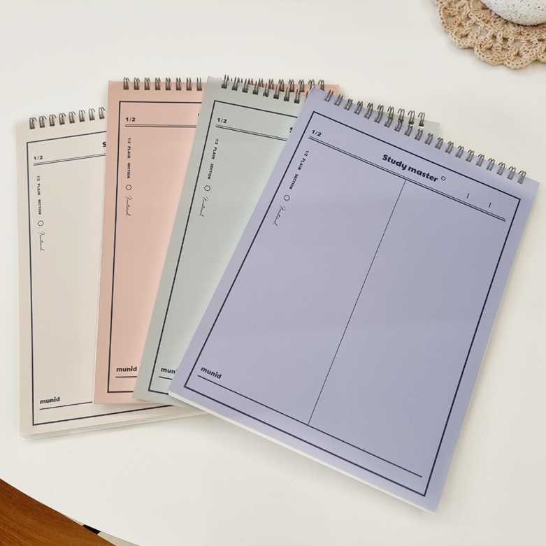 [SET] 뮤니드 스프링 상철 세로 2분할 노트 4권 세트 이미지 2
