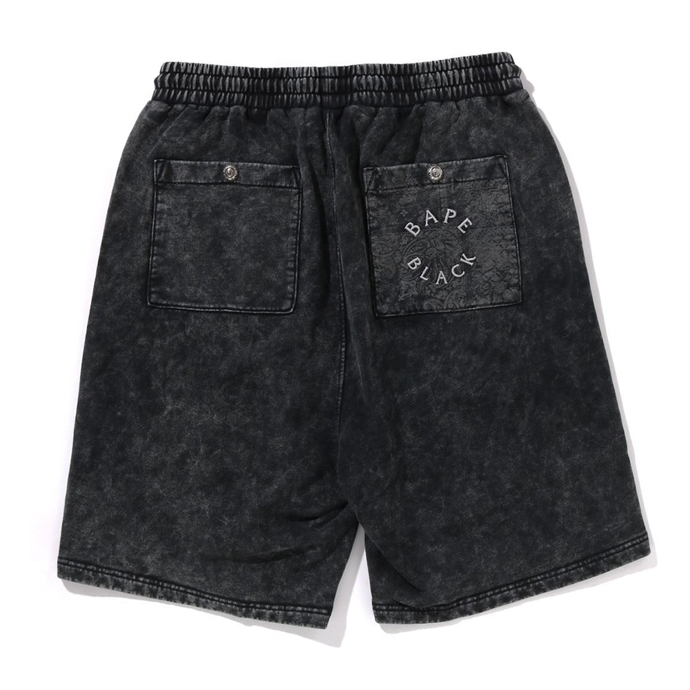 베이프 반바지 BLACK SWEAT SHORTS 1L30-153-333 - 상세 이미지 2