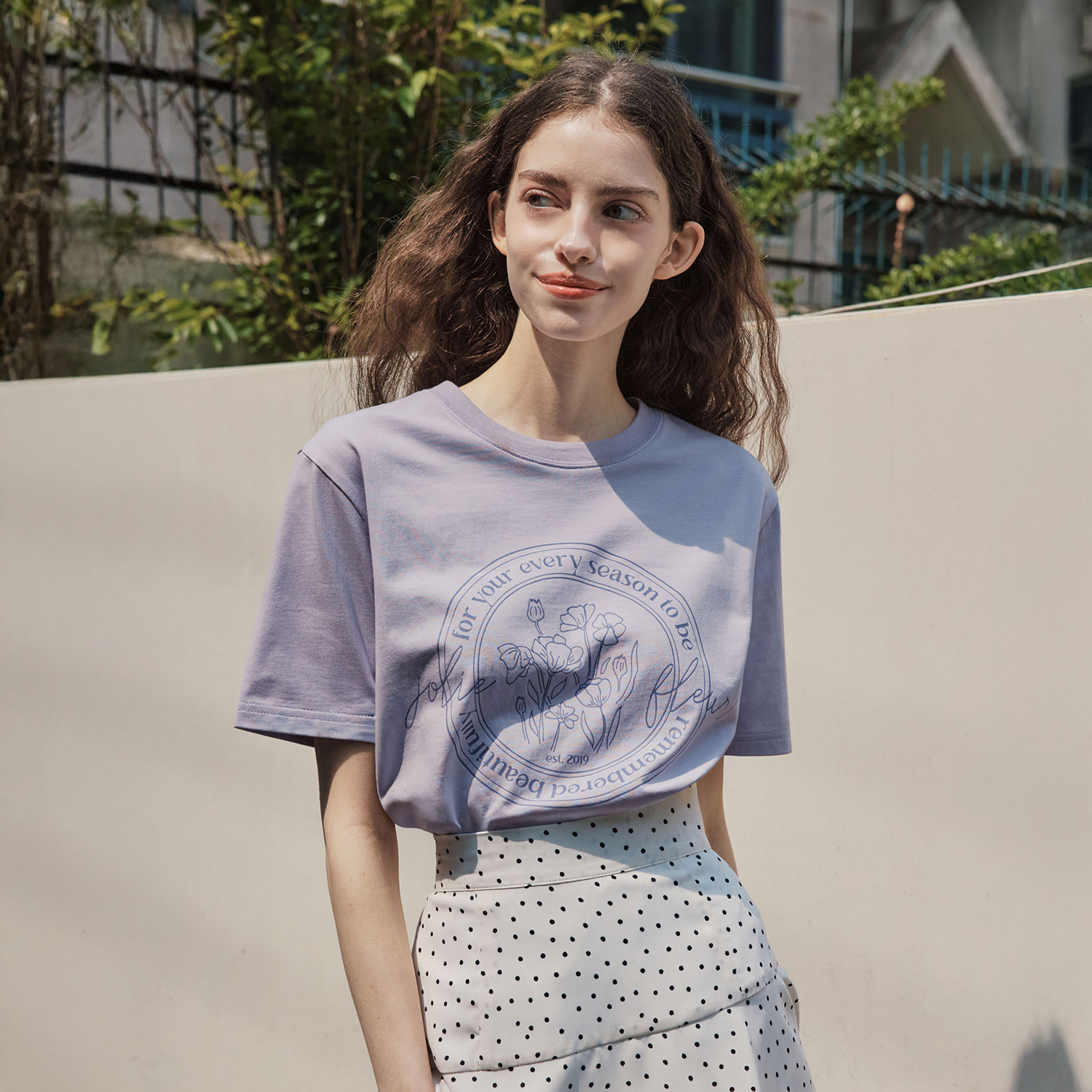 [제로스트릿][6컬러] 플라워 레터링 반팔 티셔츠 FLOWER LETTERING SHORT SLEEVE T-SHIRT 이미지 3