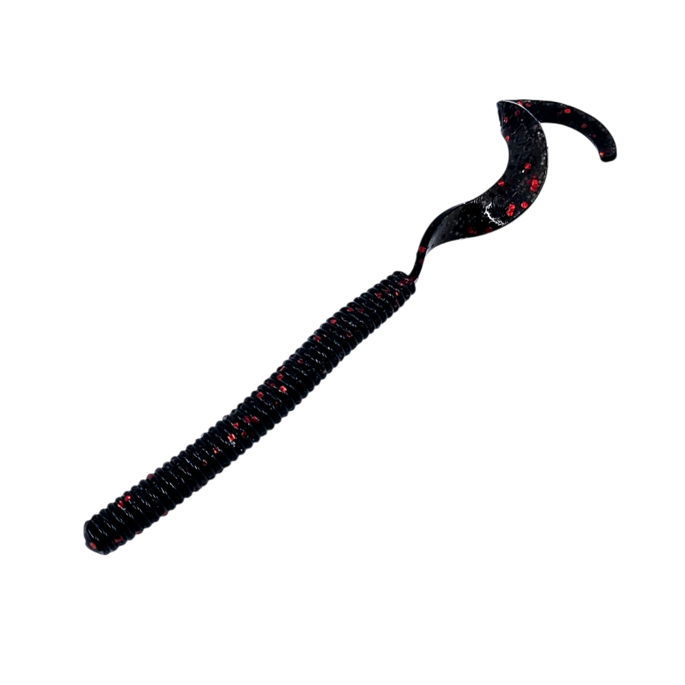 캣츠크로우 컬리테일 C테일 배스웜 광어 선상 캐스팅 007 블랙레드, 10cm(4인치) - 상세 이미지 2