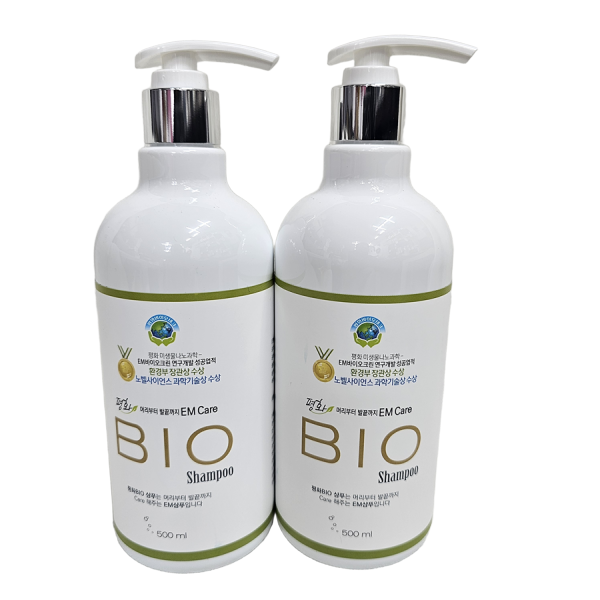 평화바이오테크EM샴푸 500ml 2개 /샤워타올증정 : 보람글로벌